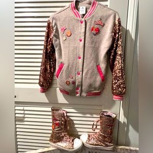 Disney Sparkle Varsity Jacket & Matching Sparkle Hightops